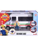 COFFRET SAM LE POMPIER : LE BUS BLANC DE TREVOR AVEC UNE FIGURINE ET ACCESSOIRES - DICKIE 10925107038