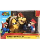 COFFRET SUPER MARIO BATAILLE DE LA LAVE DE BOWSER - 3 FIGURINES BOWSER BOMB ET MARIO - FIGURINE NINTENDO - JAKKS