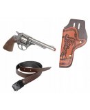 COFFRET WILD WEST REVOLVER METAL 8 COUPS + HOLSTER + CEINTURE  - GONHER - COW BOY, TEXAS