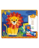 COLLAGES AVEC DES BOUCLETTES - 4 TABLEAUX ANIMAUX - DJECO - DJ09868 - LOISIRS CREATIFS