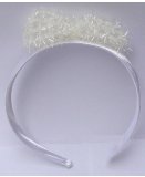 COURONNE BLANCHE BRILLANTE FEE / PRINCESSE - SERRE TETE - ACCESSOIRE DEGUISEMENT PRINCESSE - COSTUME