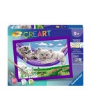 CREART CHATONS DANS LE HAMAC 24x18CM - NUMERO D'ART ANIMAUX - RAVENSBURGER - 28482 - PEINTURE