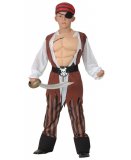 DEGUISEMENT PIRATE MUSCLE 7/9 ANS GARCON - COSTUME CORSAIRE - PANOPLIE ENFANT