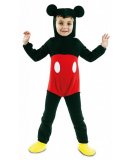 DEGUISEMENT SOURIS NOIRE ET ROUGE MICKEY GARCON 5/6 ANS - COSTUME DESSIN ANIME