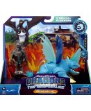 DRAGONS ET LES NEUF ROYAUMES : BISSOCORN ET D'ANGELO - DRAGON GRIS ET SON DRESSEUR - DRAGONS DREAM WORKS - SPIN MASTER - 20140451