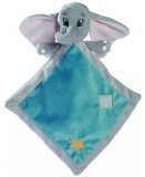 DUMBO L'ELEPHANT DOUDOU PLAT GRIS ET BLEU 20 X 20 CM - PELUCHE DISNEY - NICOTOY