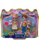 ENCHANTIMALS POUPEE BRAYLEE ET BANNON AVEC 2 OURS - FIGURINE 15 CM + ANIMAL - MATTEL GYJ07