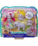 ENCHANTIMALS POUPEE ESMERALDA L'ELEPHANT MAMMOTH PRUNIE GRACEFUL - FIGURINE 15 CM - ANIMAL ZOO ELEPHANT - MATTEL GTM30