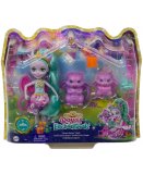 ENCHANTIMALS ROYALE POUPEE DEANNA DRAGON + DRAGON ROAST WHISK STEAM - FAMILLE DE DEANNA DRAGON - MATTEL - GYJ09