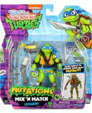 FIGURINE LEONARDO 12 CM - LES TORTUES NINJA TEENAGE MUTANT NINJA - MUTATIONS MIX'N MATCH - TMNT - TURTLES - GIOCHI PREZIOS