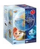 GLOBE JOUR ET NUIT 21 CM TERRESTRE / CELESTE - BUKI ESPACE - 7345