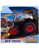 GRAND MONSTER JAM REV TREDZ : POTTY CENTRAL - HOT WHEELS VOITURE NOIR ET BLANC - MATTEL - GBV15
