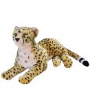 GRANDE PELUCHE COUCHEE : GUEPARD 76 CM - FLOPPIES - WILD REPUBLIC - 19553