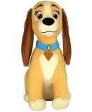 GRANDE PELUCHE DISNEY : CHIENNE MISS LADY AVEC SON  48 CM - CHIEN BELLE ET LE CLOCHARD 