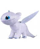 GRANDE PELUCHE FURIE ECLAIR DRAGON BLANC 80 CM - PELUCHE LICENCE XL DRAGONS