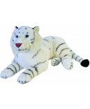 GRANDE PELUCHE : TIGRE BLANC COUCHE 83 CM - WILD REPUBLIC - 19548