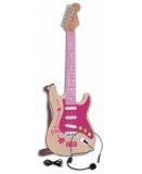 GUITARE ROCK ELECTRONIQUE ROSE + CASQUE MICROPHONE - BONTEMPI I GIRL - 241371
