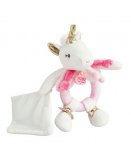 HOCHET AVEC DOUDOU LUCIE LA LICORNE 17 CM - DOUDOU ET COMPAGNIE - DC3310