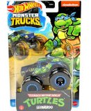 HOT WHEELS TORTUES NINJA - MONSTER TRUCKS LEONARDO -  VOITURE - VEHICULE MINIATURE - MONSTER JAM - TMNT - TURTLES - MATTEL HKM24