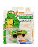 HOT WHEELS : TORTUES NINJA VOITURE MICHELANGELO - VEHICULE MINIATURE VERT ET ORANGE - TMNT - TURTLES - MATTEL GJJ05