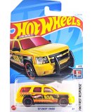 HOT WHEELS VEHICULE  FIRST RESPONSE : 07 CHEVY TAHOE - VOITURE MINIATURE METAL 1:64 JAUNE - COLLECTION - MATTEL - HTB60