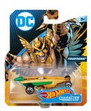 HOT WHEELS : VOITURE HAWKMAN 1:64 - VEHICULE MINIATURE OR ET VERT - COLLECTION BATMAN - MATTEL FRB36