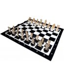 JEU D'ECHECS GEANT 90 X 90 CM - TAPIS ECHIQUIER XXL - JEU DE STRATEGIE PLEIN AIR