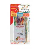 KIT 60 SCOUBIDOUS COULEURS + NOTICE CREATION - FILS, BRINS - LOISIR CREATIF ENFANT