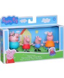 LA FAMILLE PEPPA PIG - 4 FIGURINES : PEPPA LE COCHON MAMAN ET PAPA PIG ET GEORGES - HASBRO