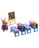 LA SALLE DE CLASSE DE PEPPA PIG AVEC 5 PERSONNAGES - FIGURINES - MINI UNIVERS ECOLE