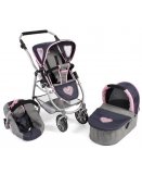 LANDAU COMBINE EMOTION 3 EN 1 JEAN BLEU GRIS POUPEE - BAYER CHIC 2000 - 63726
