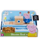 LE BATEAU EN BOIS DE PEPPA PIG - 1 FIGURINE - GIOCHI PREZIOSI - MONDE MINIATURE