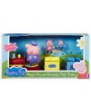 LE TRAIN DE PAPY PIG AVEC 3 PERSONNAGES - FIGURINES - MONDE IMAGINAIRE PEPPA PIG