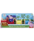 LE TRAIN EN BOIS DE PEPPA PIG + FIGURINE PPY PIG - GIOCHI PREZIOSI - MONDE MINIATURE PEPPA LE COCHON