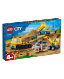 LEGO CITY 60391 LES CAMIONS DE CHANTIER ET LA GRUE A BOULE DE DEMOLITION