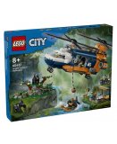 LEGO CITY 60437 L'HELICOPTERE DE L'EXPLORATEUR DE LA JUNGLE AU CAMP DE BASE