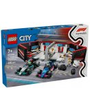 LEGO CITY 60444 GARAGE DE F1 ET VOITURES MERCEDES AMG ET ALPINE