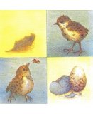 LOT DE 20 SERVIETTES EN PAPIER OISEAU ET OEUF - SERVIETTAGE