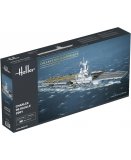 MAQUETTE PORTE AVIONS CHARLES DE GAULLE - BATEAU MILITAIRE - ECHELLE 1/400 - HELLER - 81072