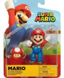 MARIO AVEC SUPER CHAMPIGNON : FIGURINE SUPER MARIO 10 CM - FIGURINE NINTENDO ARTICULE - JAKKS