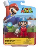 MARIO DE GLACE AVEC FLEUR DE GLACE : FIGURINE SUPER MARIO 10 CM - FIGURINE NINTENDO ARTICULE - JAKKS