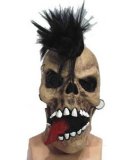 MASQUE DE PUNK AVEC FIBRES LUMINEUSES ADULTE HALLOWEEN