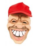 MASQUE LATEX HOMME A GRANDES DENTS ET CASQUETTE ADULTE - HUMOUR, SOURIRE