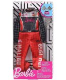 MATTEL - GHX38 - BARBIE - ACCESSOIRE POUPEE - COMBINAISON PILOTE DE COURSE ROUGE ET NOIRE HOT WHEELS + COUPE - TENUE - HABIT