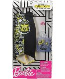 MATTEL - GHX88 - BARBIE - ACCESSOIRE POUPEE - JUPE BLANCHE ET NOIR MINIONS AVEC SAC ET MAIN ET BRACELET - TENUE - HABIT