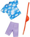 MATTEL - HBV41 - HABIT KEN - ACCESSOIRE POUPEE - VETEMENT - T-SHIRT BLEU ET SHORT VIOLET ET SAC BANANE