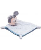 MICKEY DOUDOU PLAT BLEU ET BLANC ETOILES 17 X 18 CM - PELUCHE DISNEY - NICOTOY