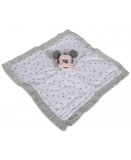 MICKEY LA SOURIS DOUDOU PLAT LANGE BLANC ET GRIS 39 X 39 CM - PELUCHE DISNEY - NICOTOY 5876709