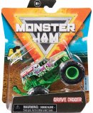 MONSTER JAM GRAVE DIGGER - VEHICULE MINIATURE METAL GRIS ET VERT - SPIN MASTER