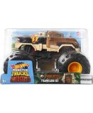 MONSTER TRUCKS OVERSIZED : JURASSIC WORLD TYRANNOSAURUS REX - VOITURE DINO BRUN - VEHICULE ECHELLE 1:24 - SPIN MASTER - GWK96